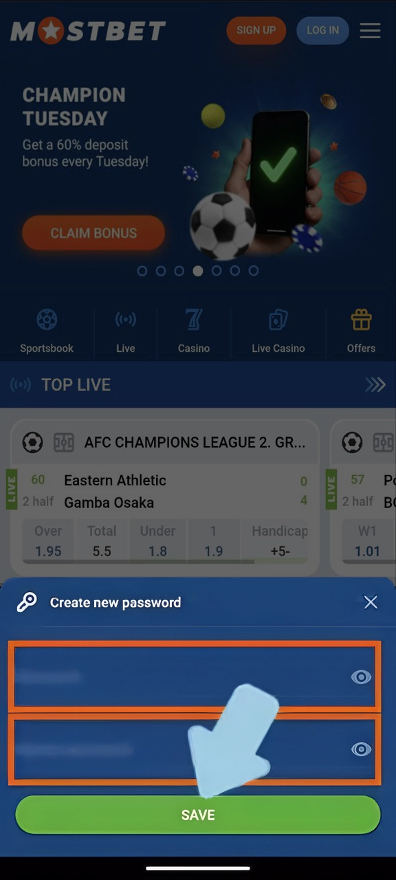 Create and remember password for future logins